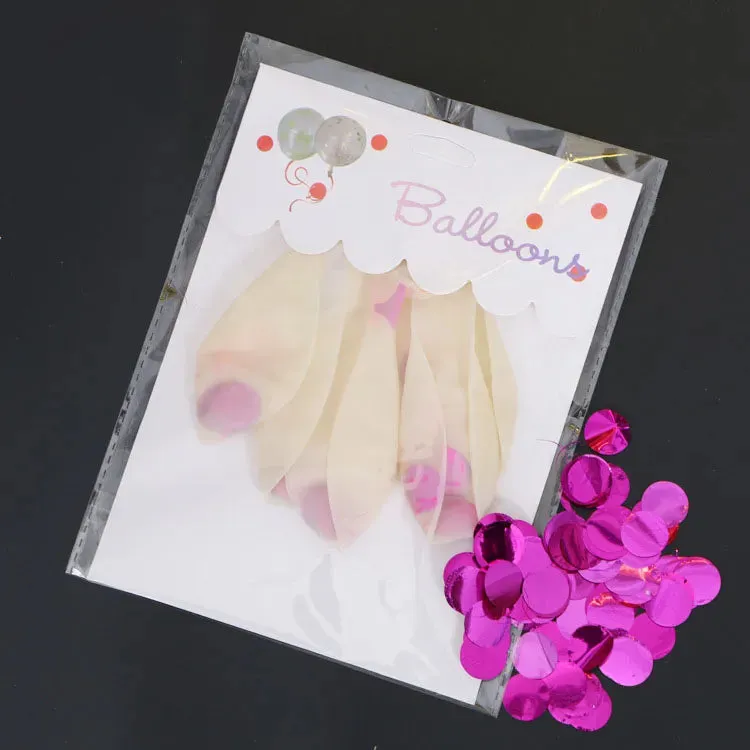 10pcs Bobo Confetti Sequins Filled Balloons 12inch