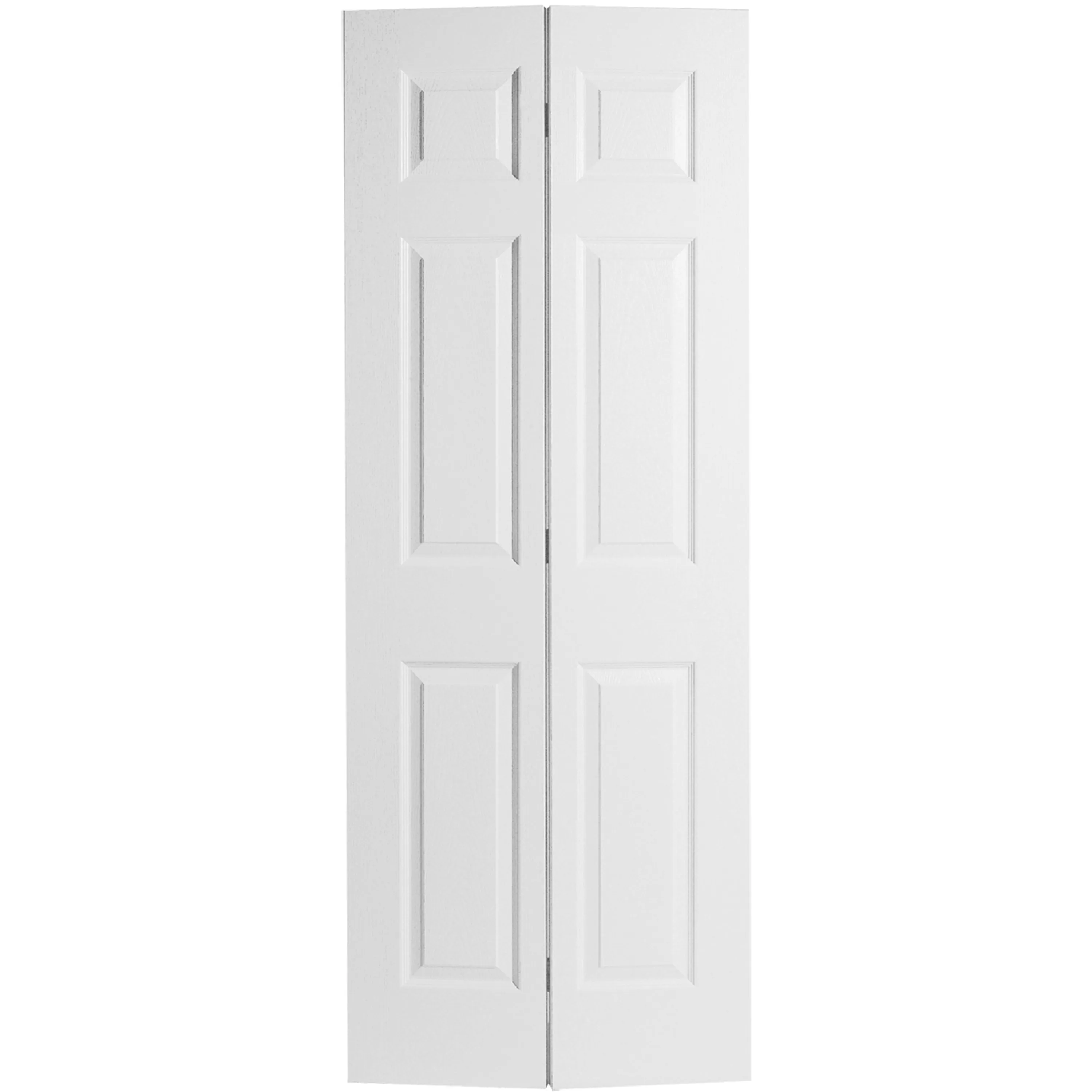 32"x78" 6 Panel Square Textured Moulded Panel Bifold Door