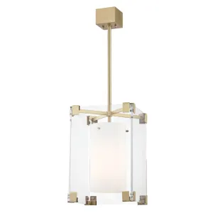 Achilles 13 in. Pendant Light Brass Finish