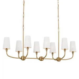 Adeena 47 in. 8 Lights Chandelier Brushed Brass finish