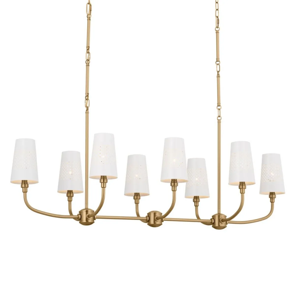 Adeena 47 in. 8 Lights Chandelier Brushed Brass finish