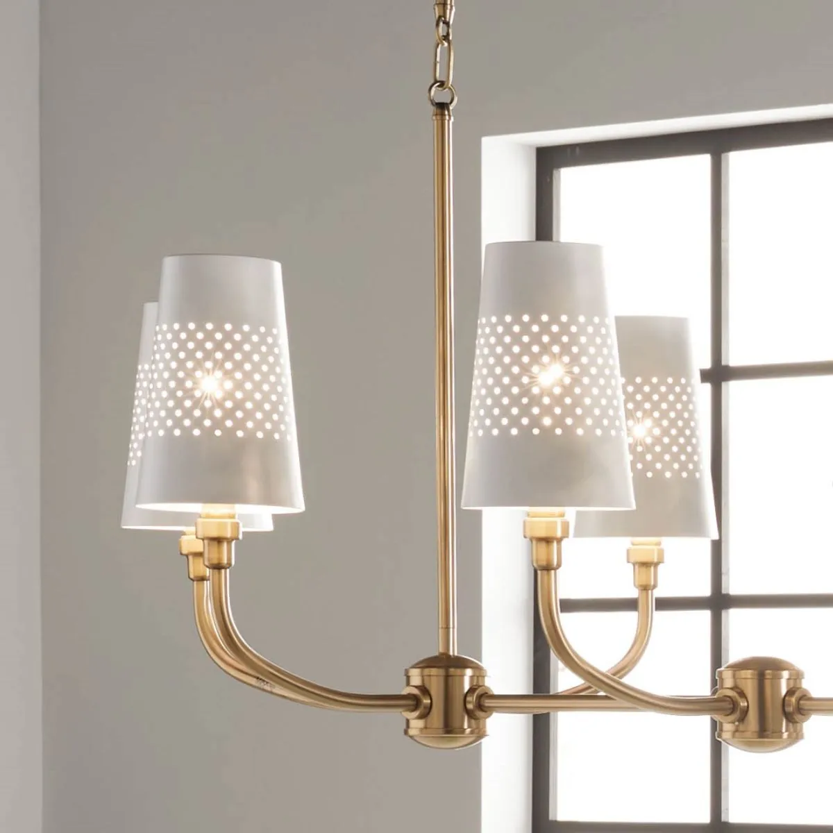 Adeena 47 in. 8 Lights Chandelier Brushed Brass finish