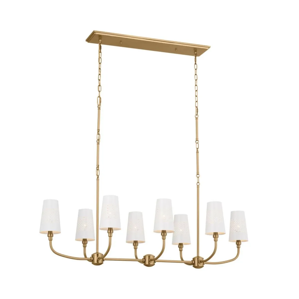 Adeena 47 in. 8 Lights Chandelier Brushed Brass finish