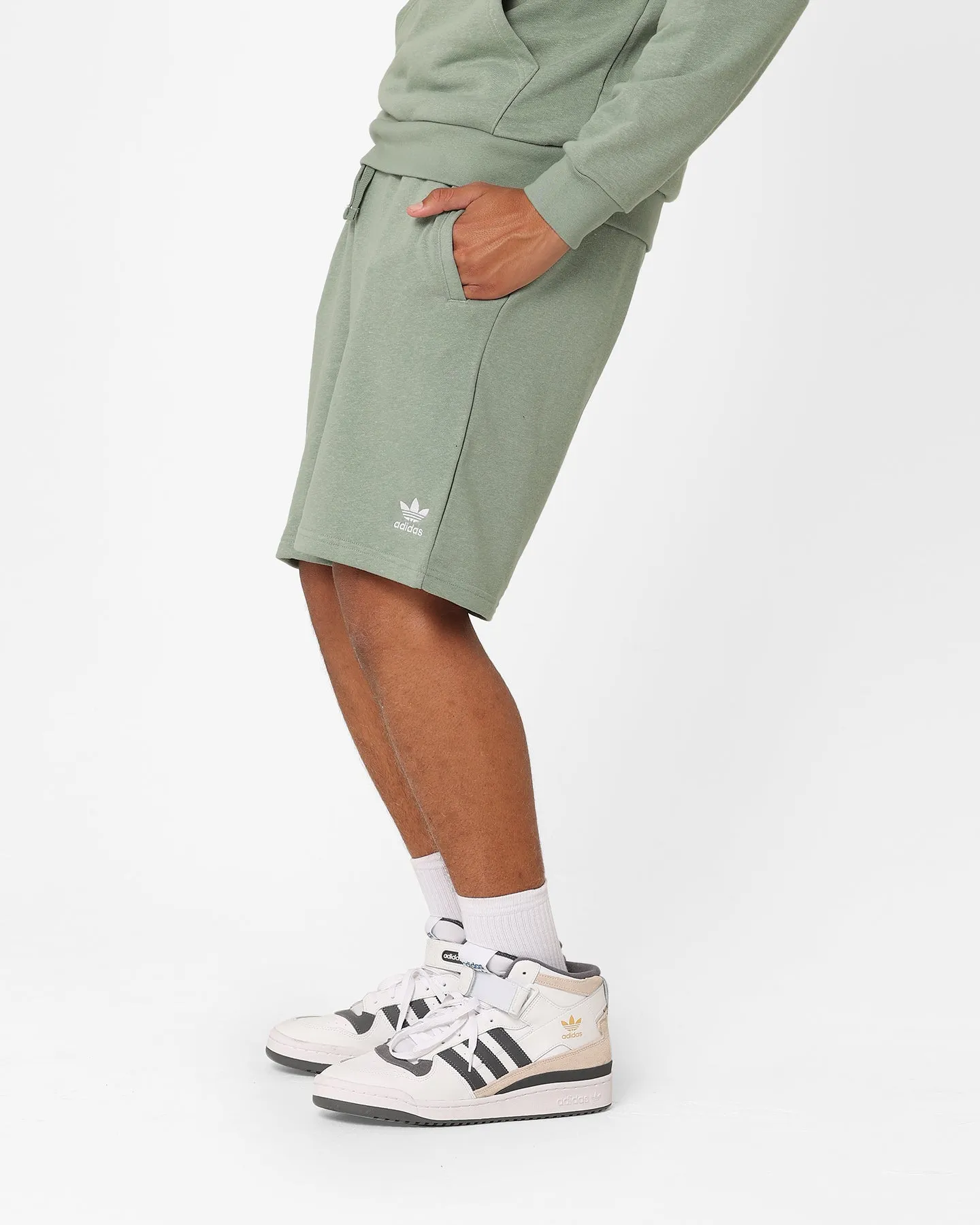 Adidas Essentials  Hemp Shorts Silver Green