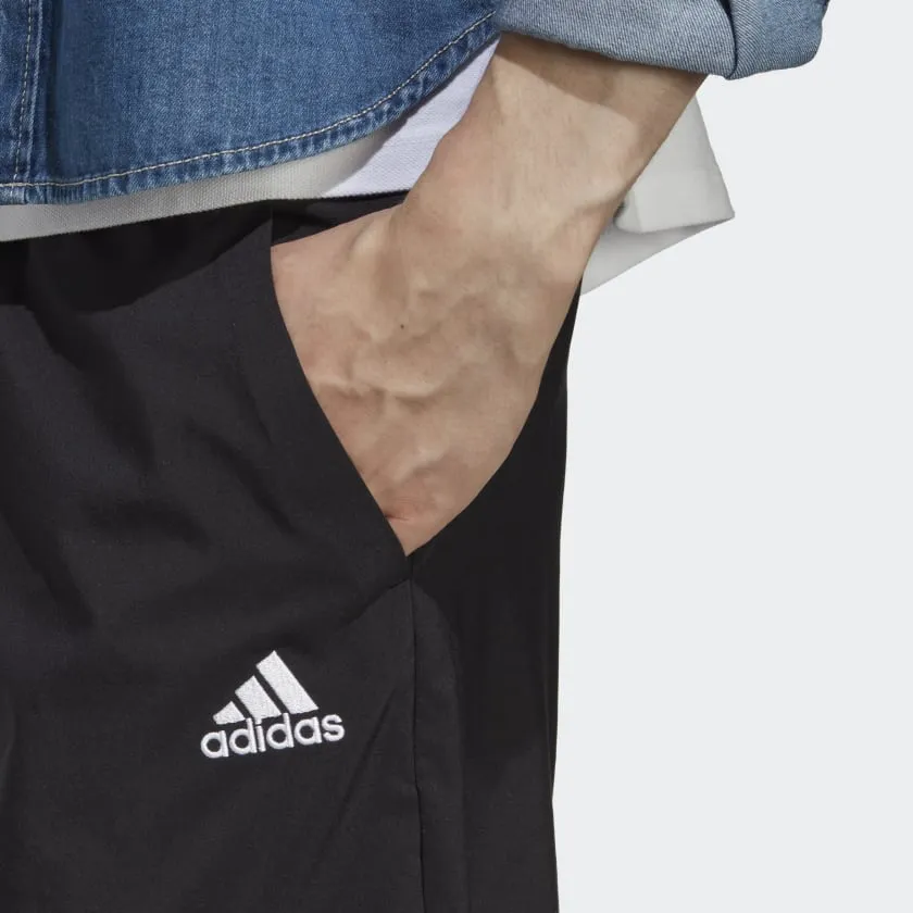 ADIDAS MEN'S AEROREADY ESSENTIALS CHELSEA SMALL LOGO BLACK SHORTS