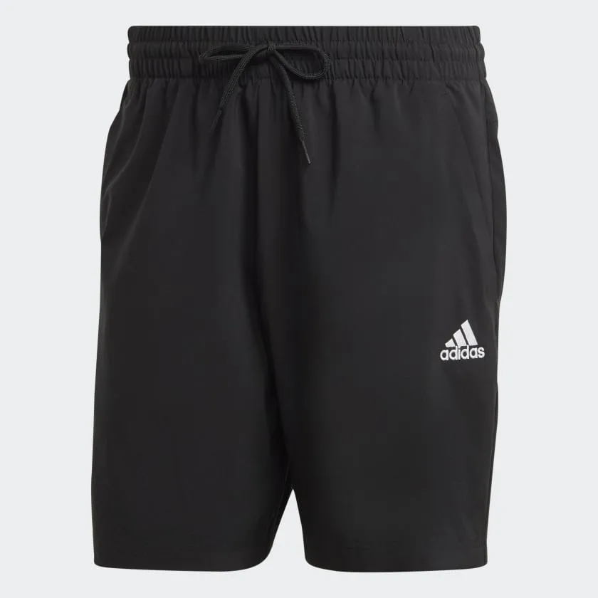 ADIDAS MEN'S AEROREADY ESSENTIALS CHELSEA SMALL LOGO BLACK SHORTS