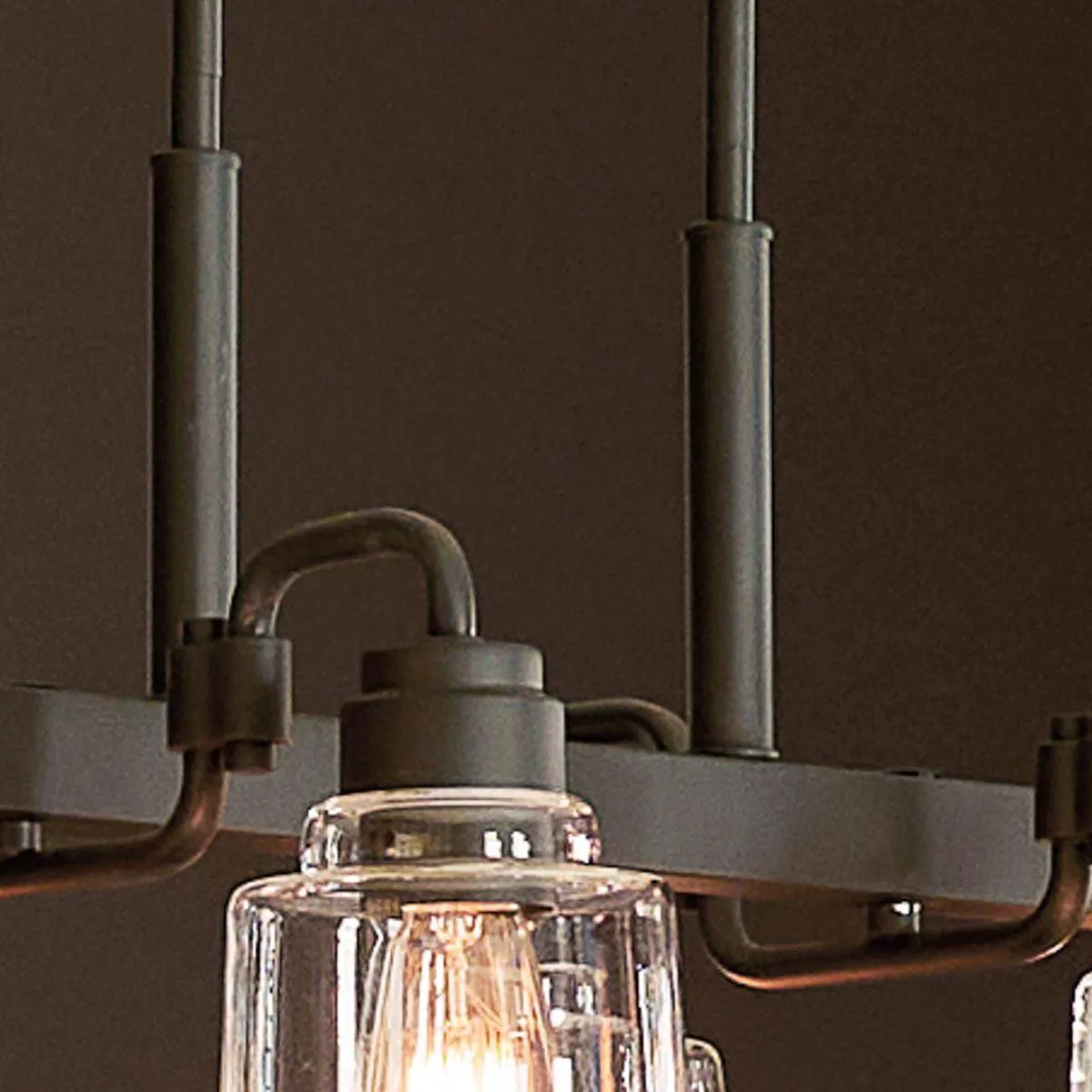 Aivian 42 in. 8 Lights Chandelier Black finish