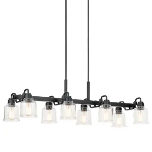 Aivian 42 in. 8 Lights Chandelier Black finish