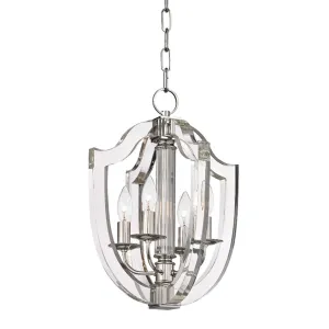 Arietta 12 In. 4 Lights Pendant Light Polished Nickel Finish