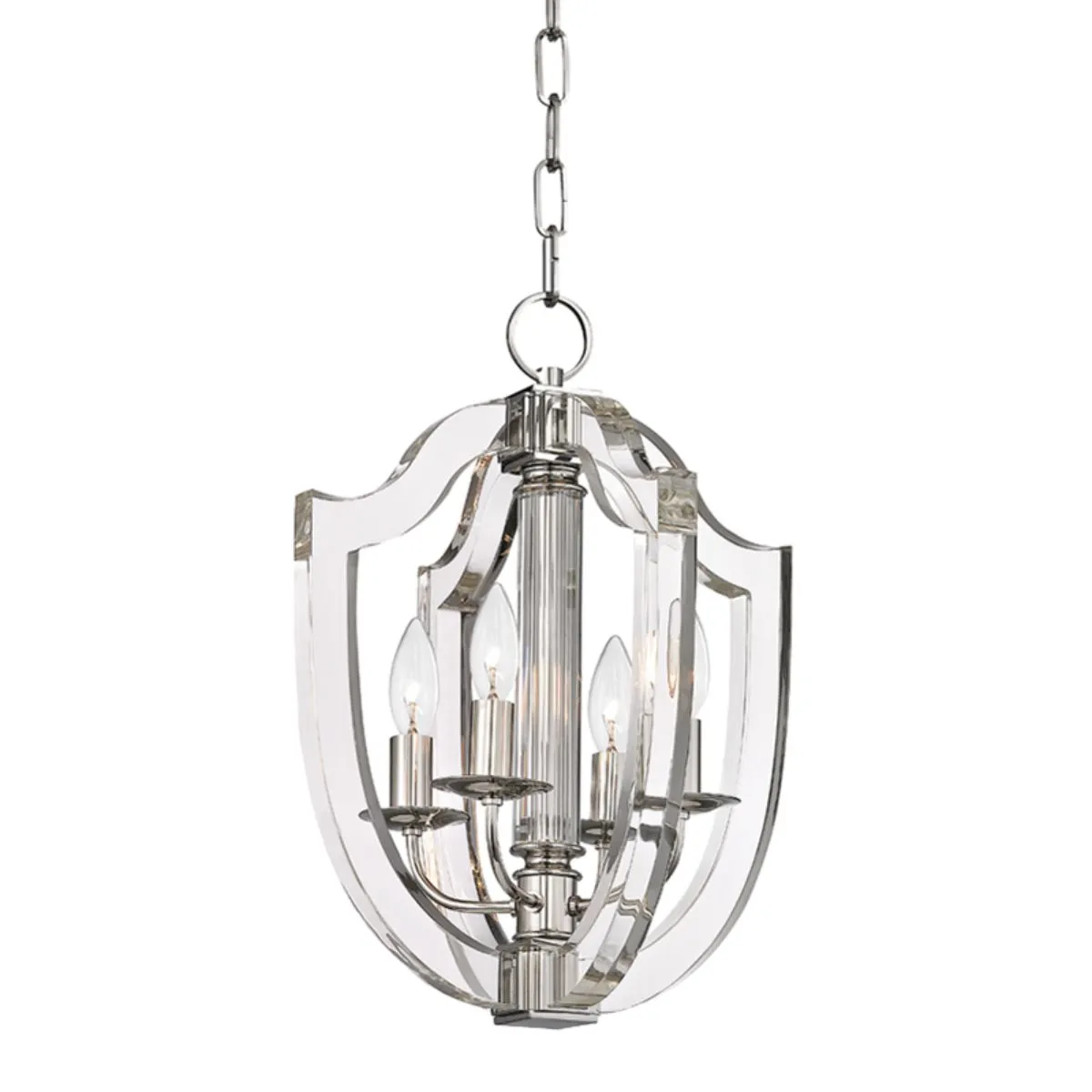 Arietta 12 In. 4 Lights Pendant Light Polished Nickel Finish