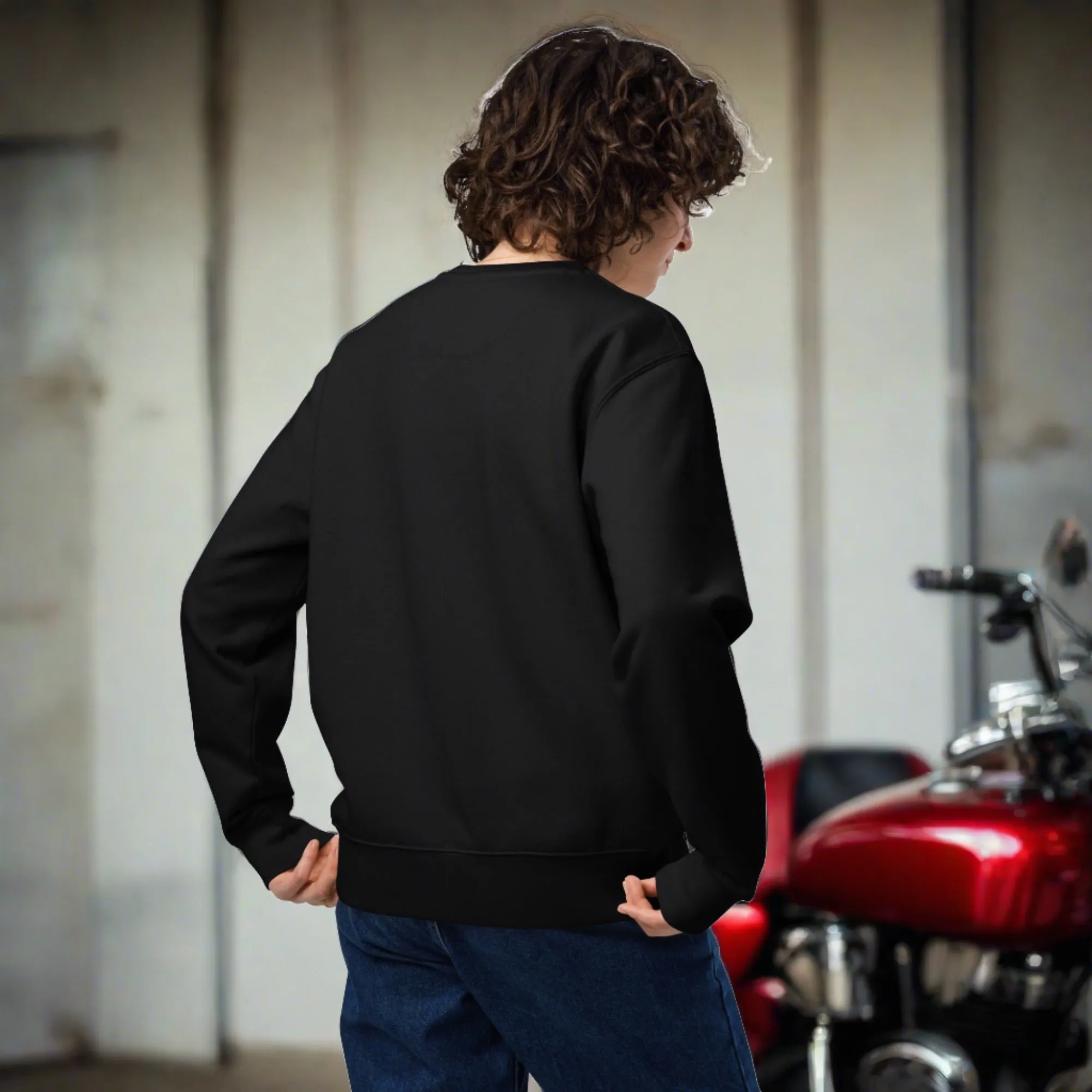 Biker cat, Unisex sustainable sweatshirt