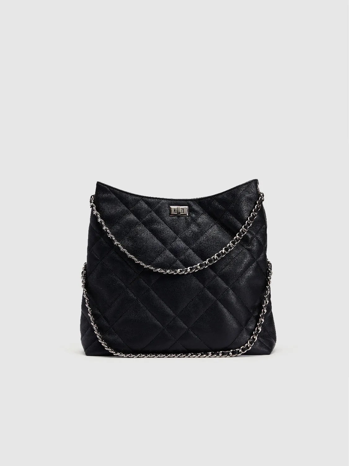 Chained Quilted Embossed Tote Bag