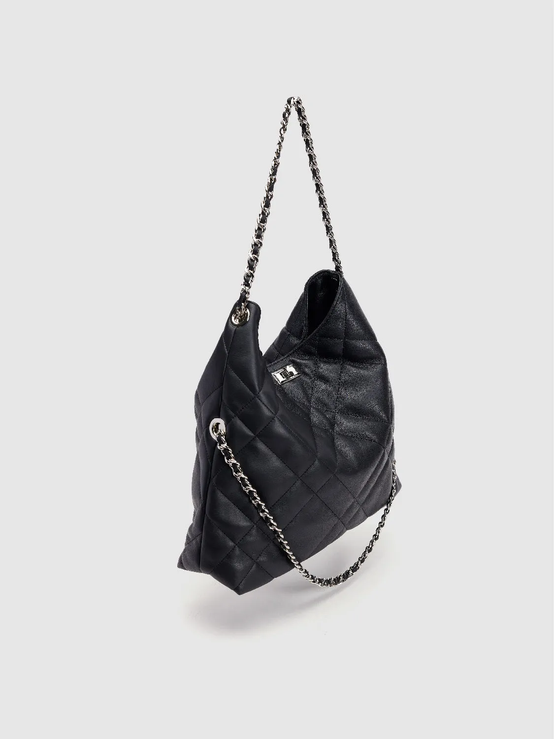 Chained Quilted Embossed Tote Bag