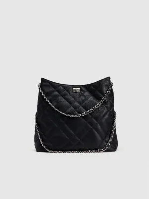 Chained Quilted Embossed Tote Bag