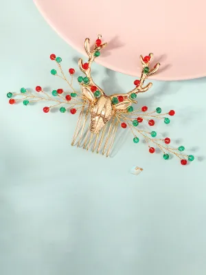 Christmas Hair Accessories Rhinestone Hair Combs