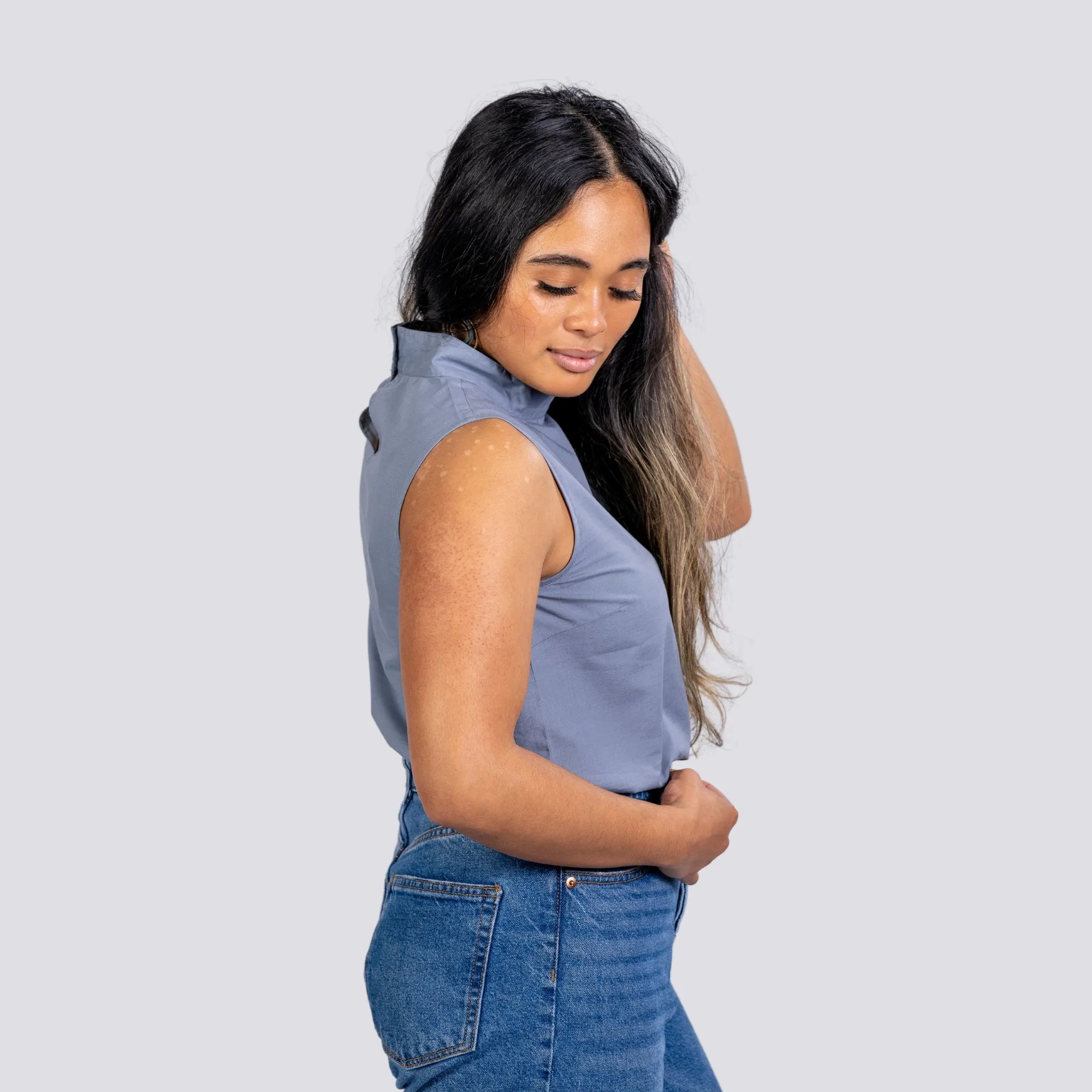 Classic Grey Sleeveless Top | KAREE | Women's Fashion