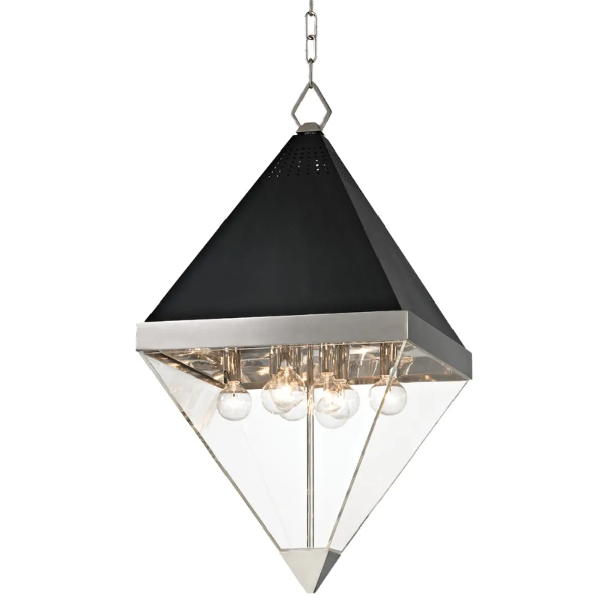 Collins 15 in. 8 Lights Pendant Light Polished Nickel Finish