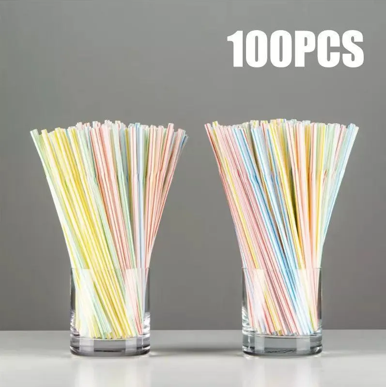 Colorful & Black Reusable Party Straws: Eco-Friendly Essential