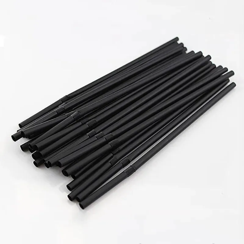 Colorful & Black Reusable Party Straws: Eco-Friendly Essential