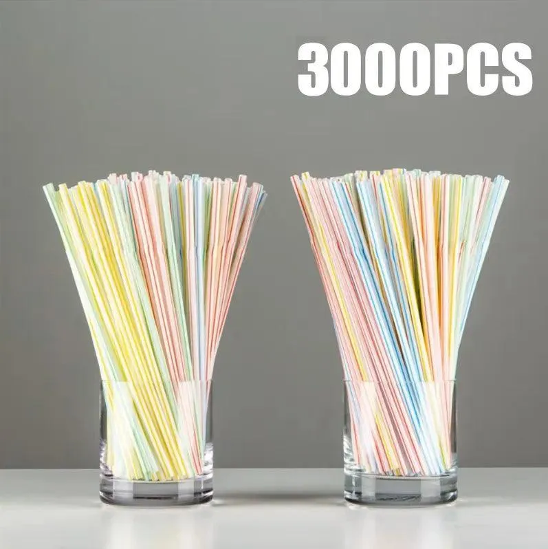 Colorful & Black Reusable Party Straws: Eco-Friendly Essential