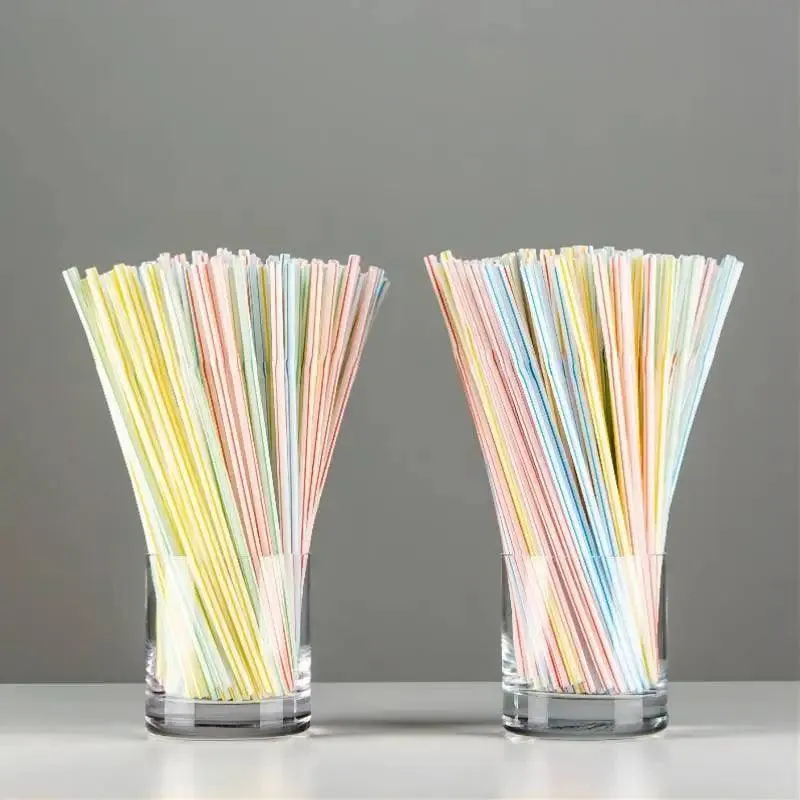Colorful & Black Reusable Party Straws: Eco-Friendly Essential