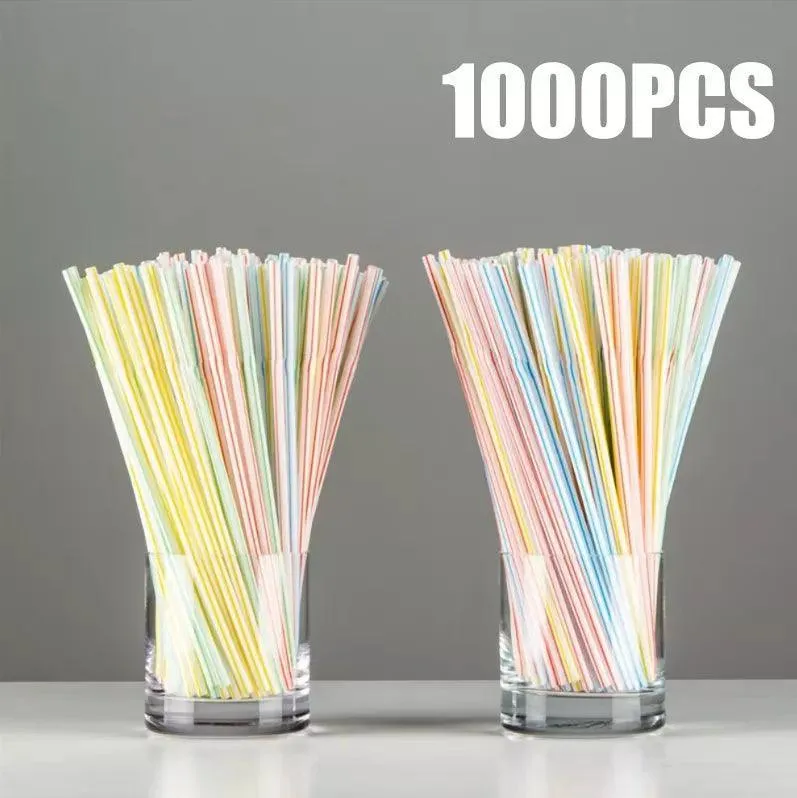 Colorful & Black Reusable Party Straws: Eco-Friendly Essential