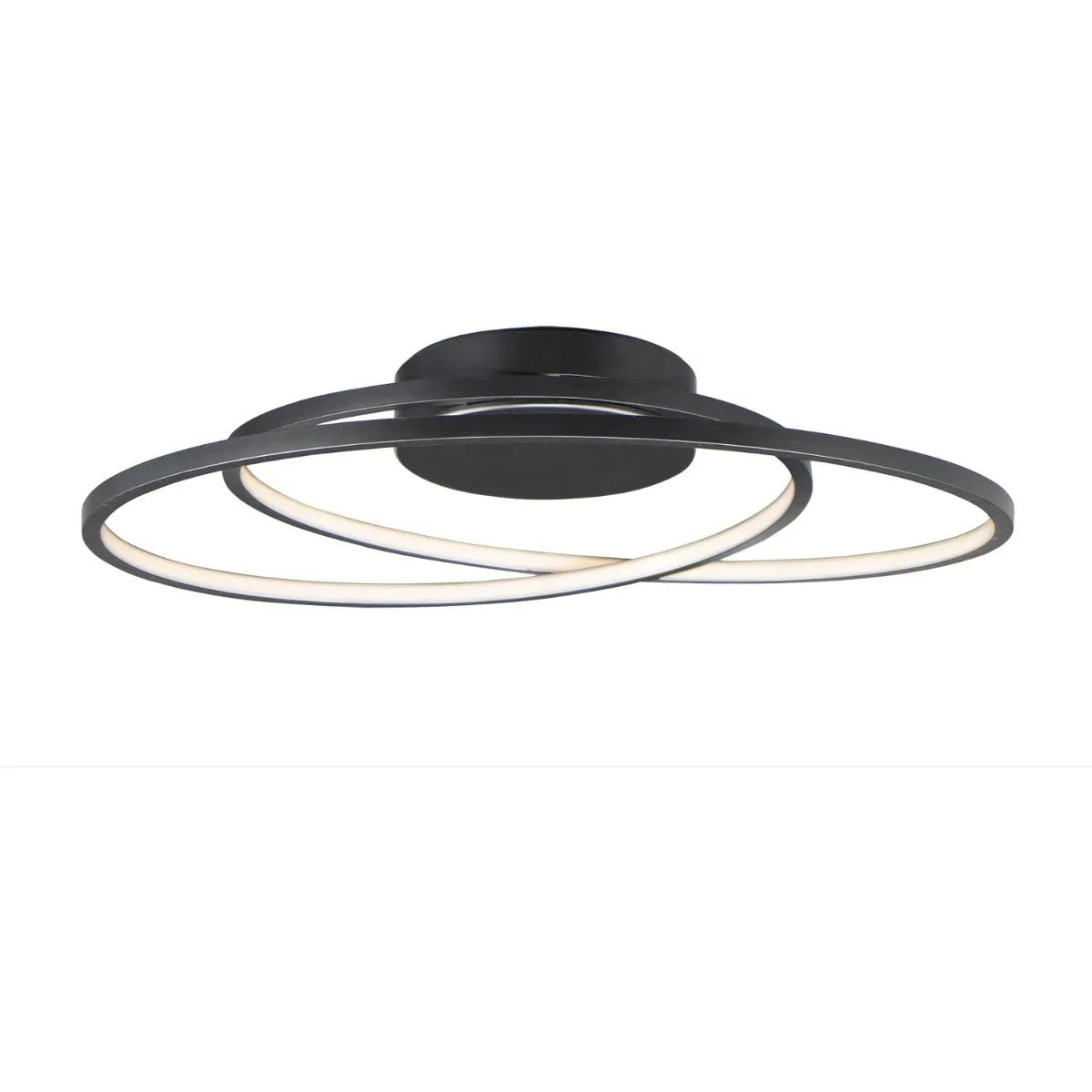Cycle 25 in. LED Flush Mount Light Black Finish
