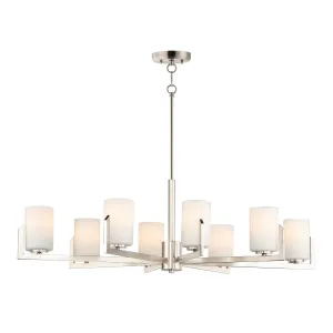 Dart 44 in. 8 Lights Chandelier Nickel Finish