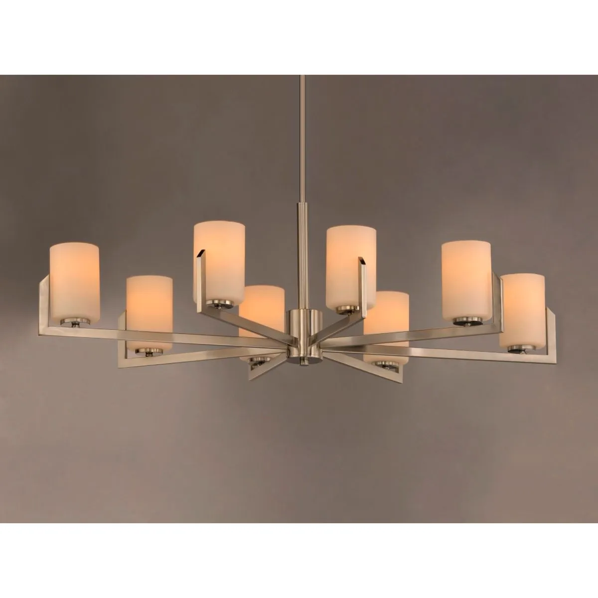 Dart 44 in. 8 Lights Chandelier Nickel Finish