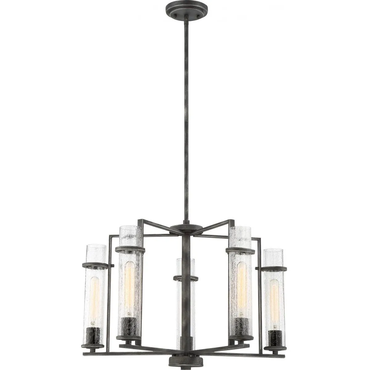 Donzi 25 in. 5 Lights Chandelier Black Finish
