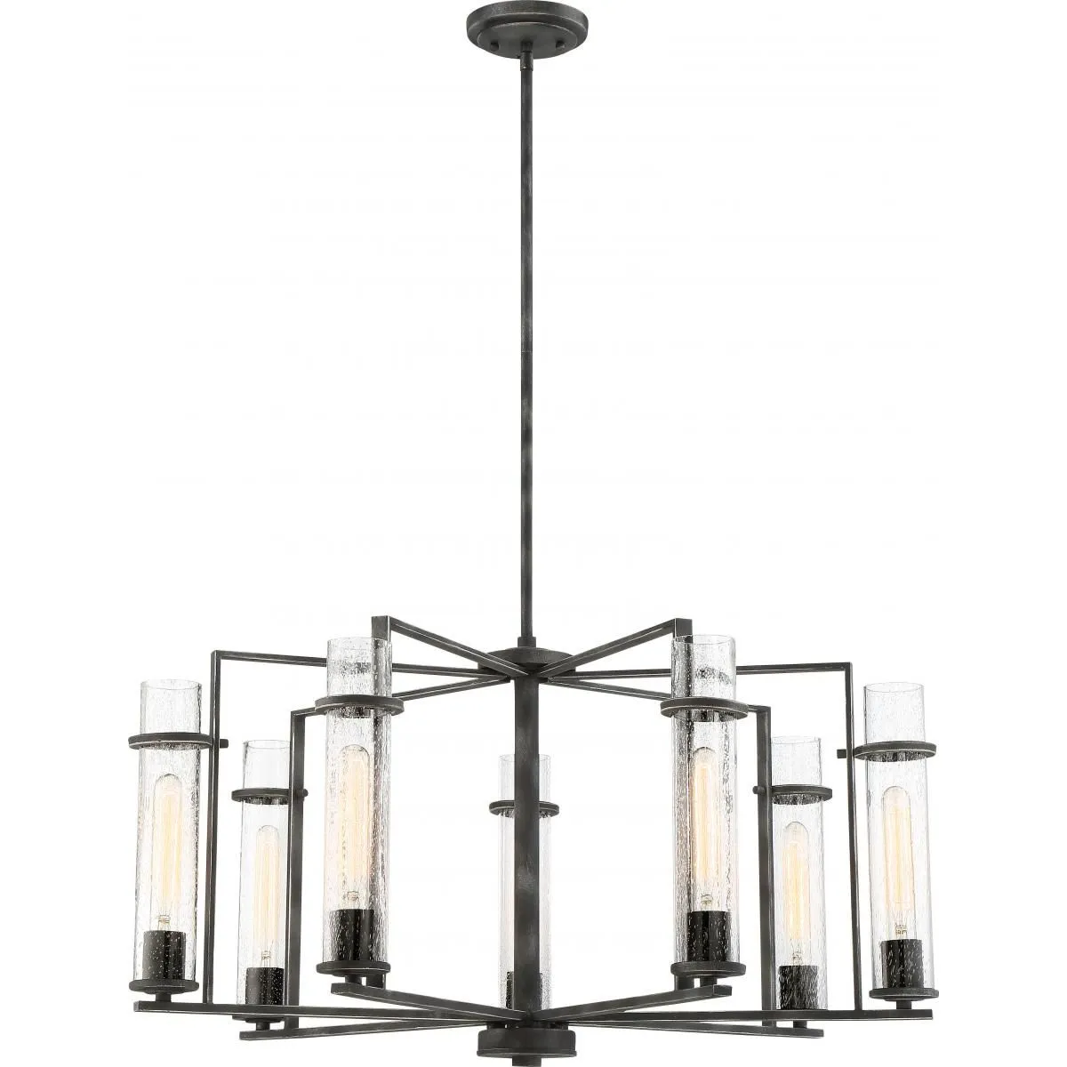 Donzi 33 in. 7 Lights Chandelier Black Finish