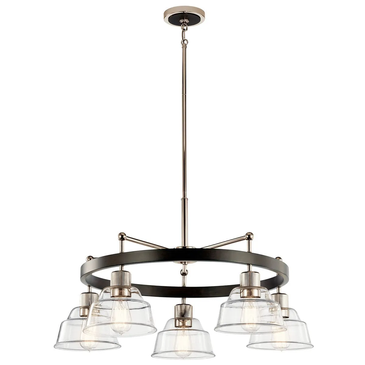 Eastmont 32 in. 5 Lights Chandelier Nickel Finish