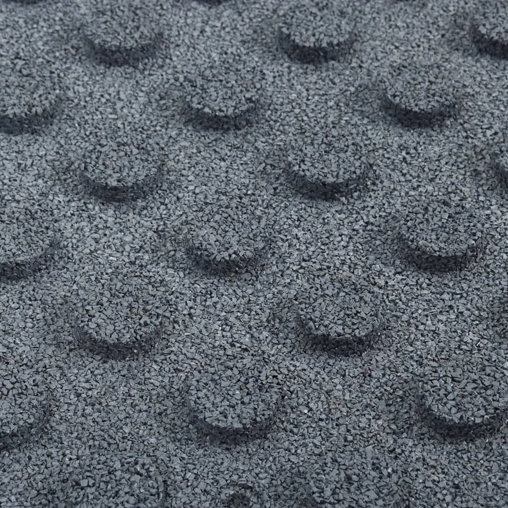 Fall Protection Tiles 18 pcs Rubber 50x50x3 cm Grey
