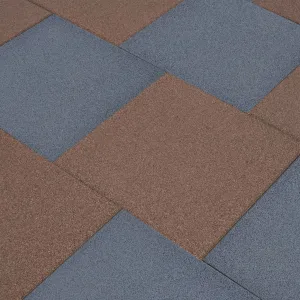 Fall Protection Tiles 18 pcs Rubber 50x50x3 cm Grey