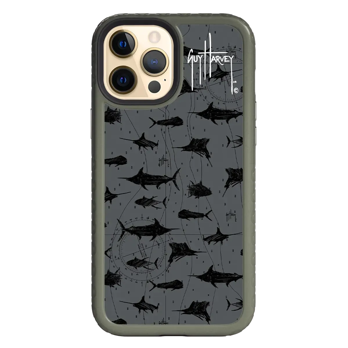 Guy Harvey Fortitude Series for Apple iPhone 12 Pro Max - Black Scribbler