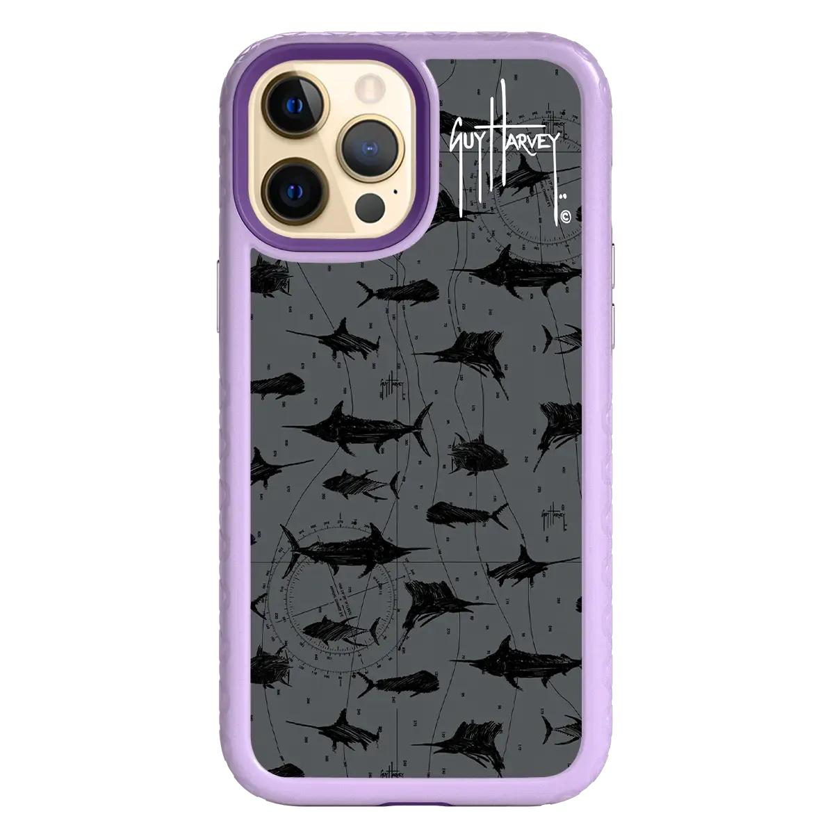 Guy Harvey Fortitude Series for Apple iPhone 12 Pro Max - Black Scribbler