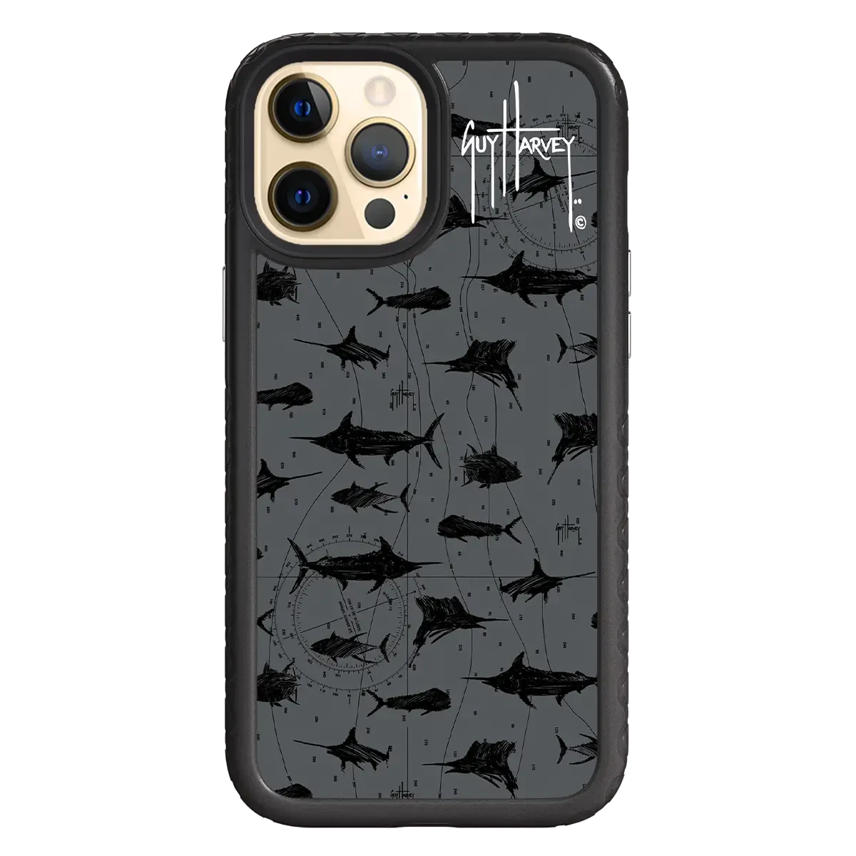 Guy Harvey Fortitude Series for Apple iPhone 12 Pro Max - Black Scribbler