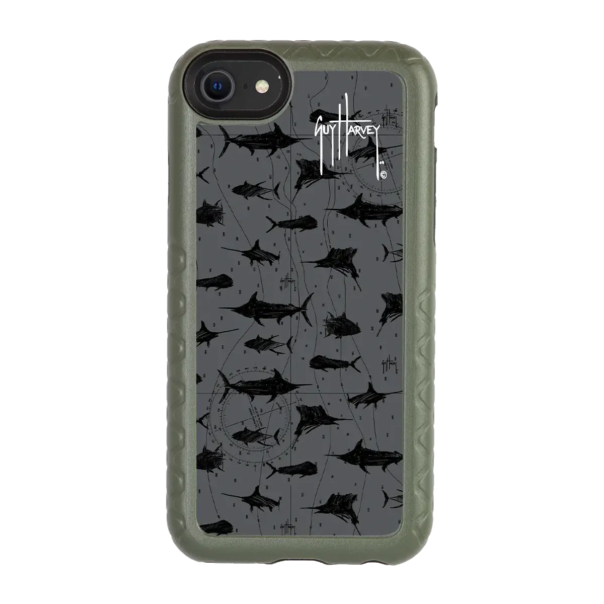 Guy Harvey Fortitude Series for Apple iPhone SE (2020) /6/7/8 - Black Scribbler