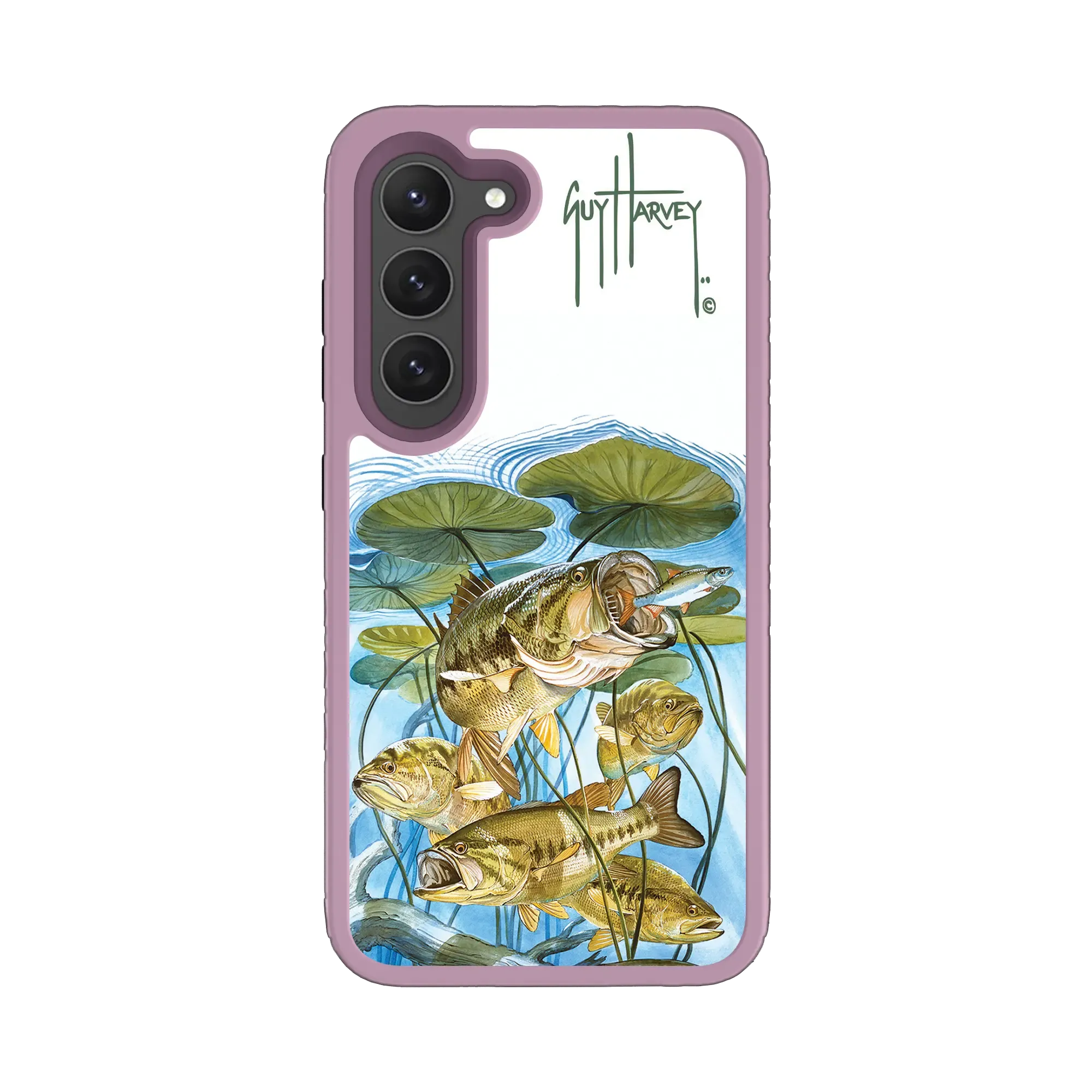 Guy Harvey Fortitude Series for Samsung Galaxy S23 Plus - Five Largemouth Under Lilypads