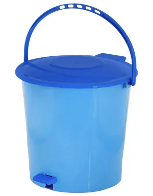 Heart Home Pedal Dustbin|Plastic Pedal Dustbin|Kitchen Waste Paper Bin|Dustbin For Bedroom|10 Liter Dustbin (Blue)