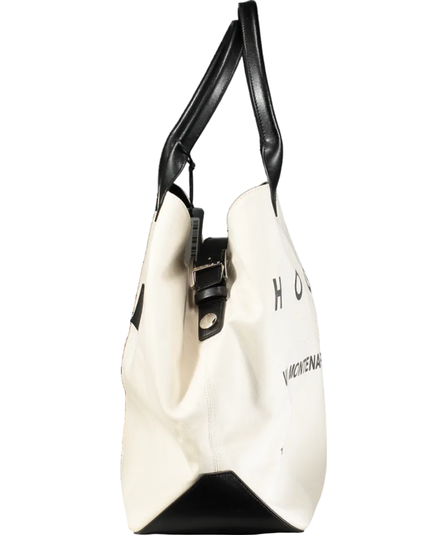 Hogan Black Script Shopping Bag