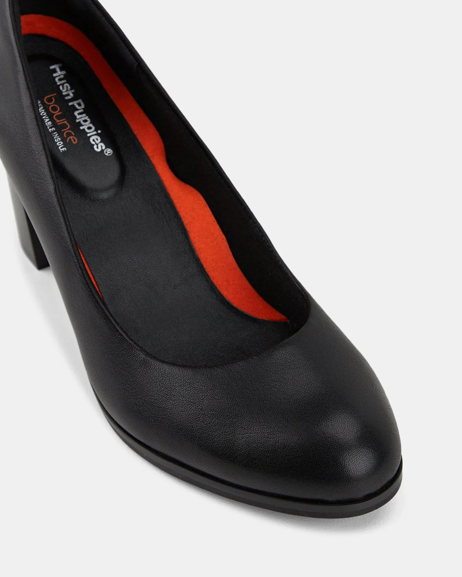 HUSH PUPPIES WOMENS THE TALL PUMP - BLACK