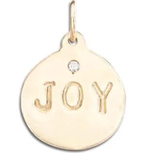 Joy Disk Charm With Diamond