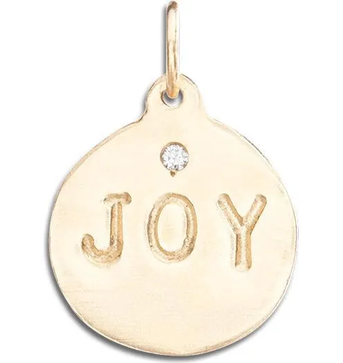 Joy Disk Charm With Diamond