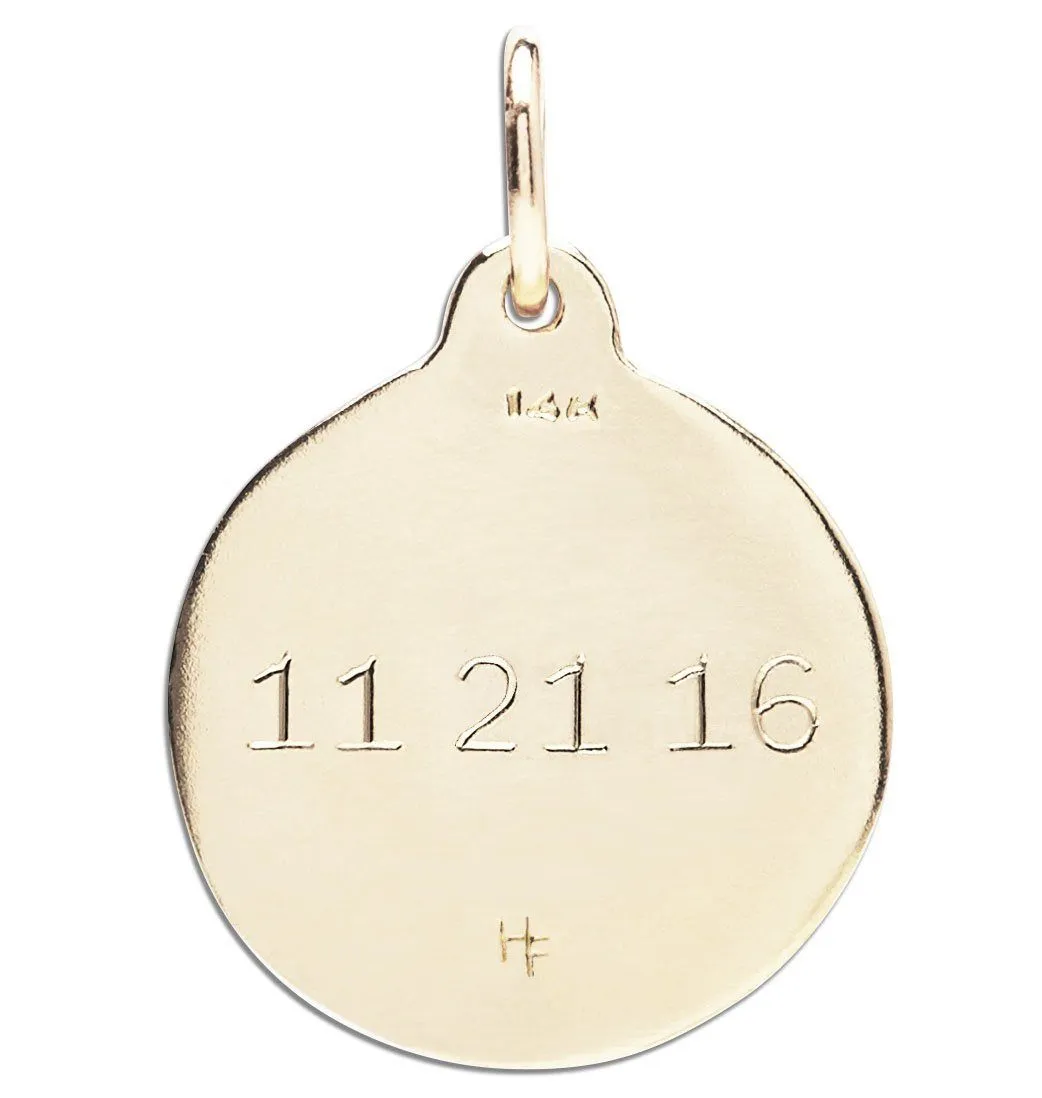 Joy Disk Charm With Diamond