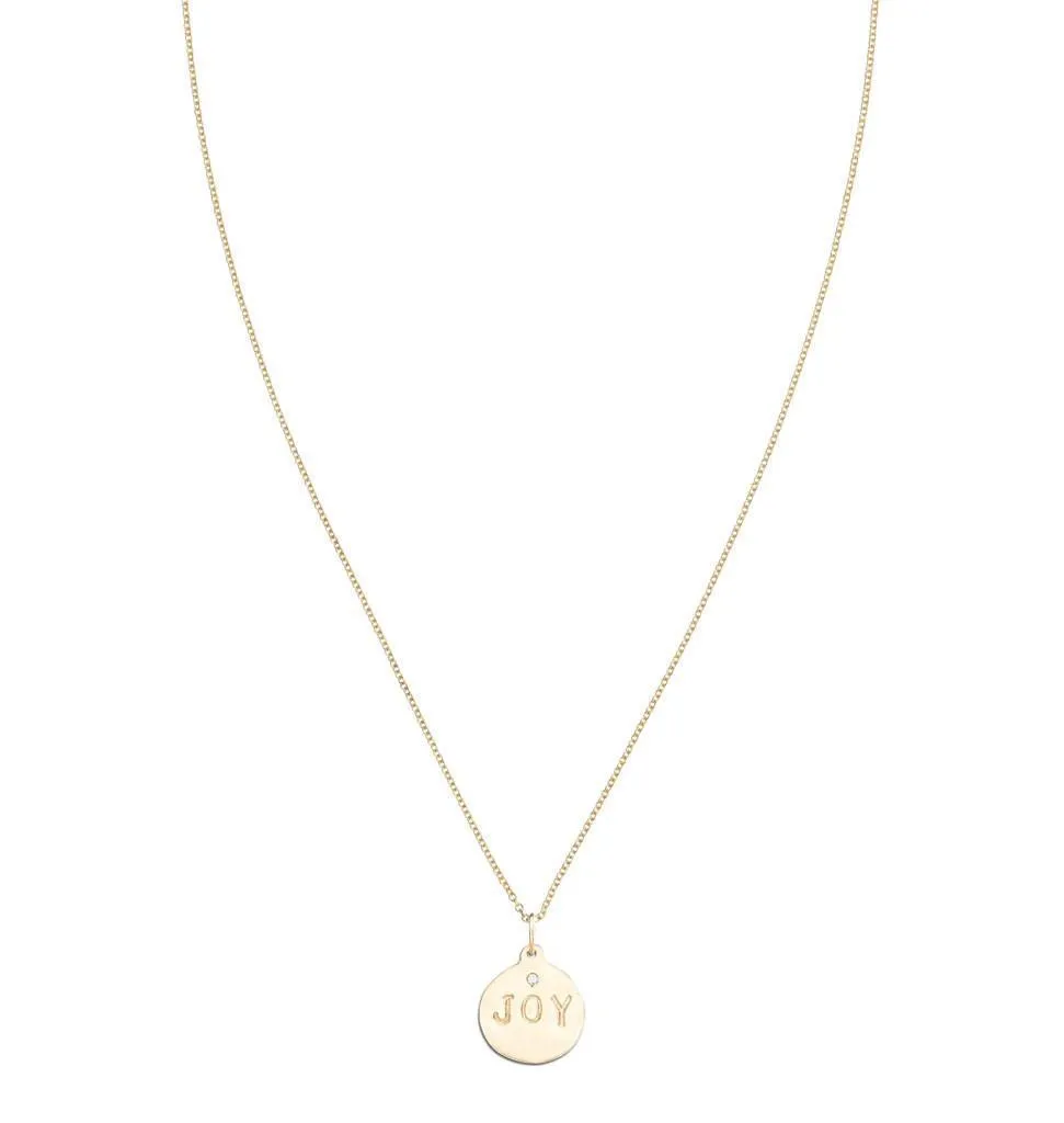 Joy Disk Charm With Diamond