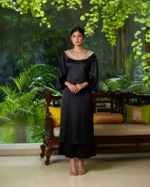 Kurta Set - Black/Gold