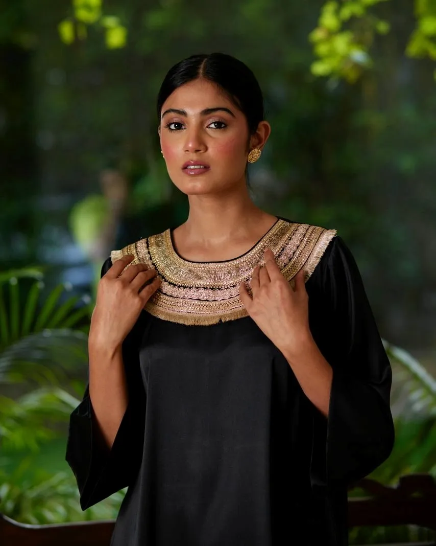 Kurta Set - Black/Gold