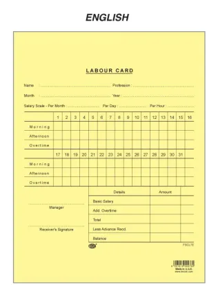 Labour Card - English