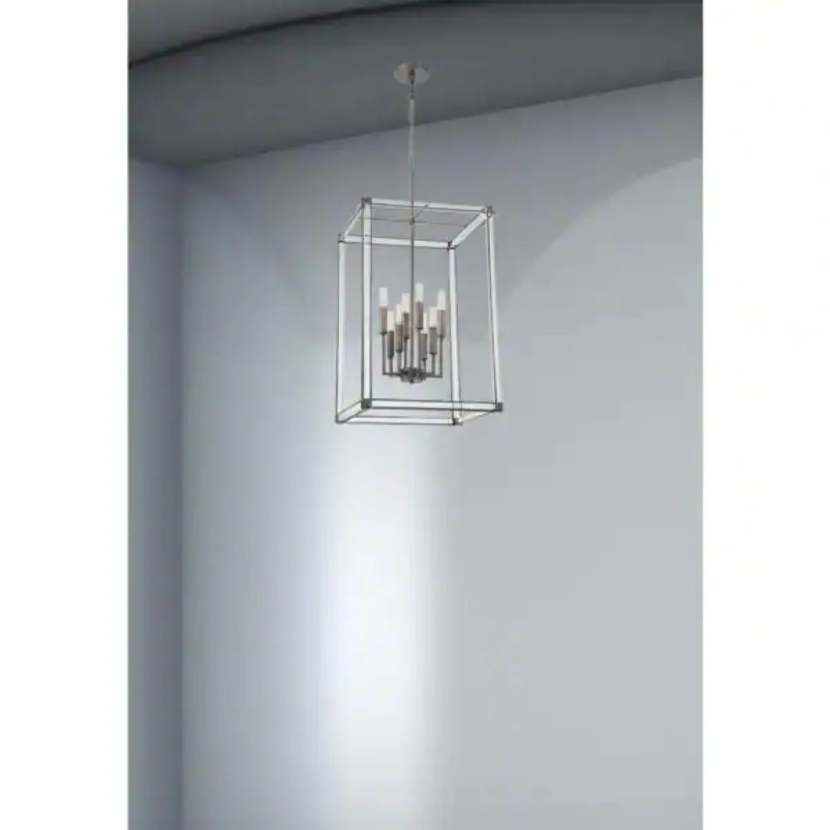Langen Square 18 in. 8 Lights Pendant Light Antique Nickel Finish